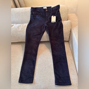 Zara Kids Navy Blue Corduroy Pants Size 13/14 Boys Girls Slim Straight NWT